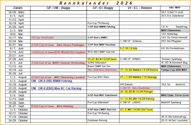 Rennkalender